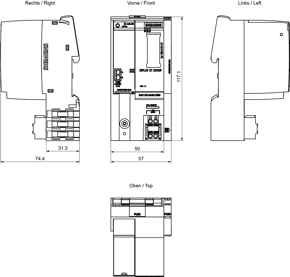 SIPLUS ET 200SP IM155-6PN ST / BA based on 6ES7155-6AA02-0BN0 with conformal coating - Image 2
