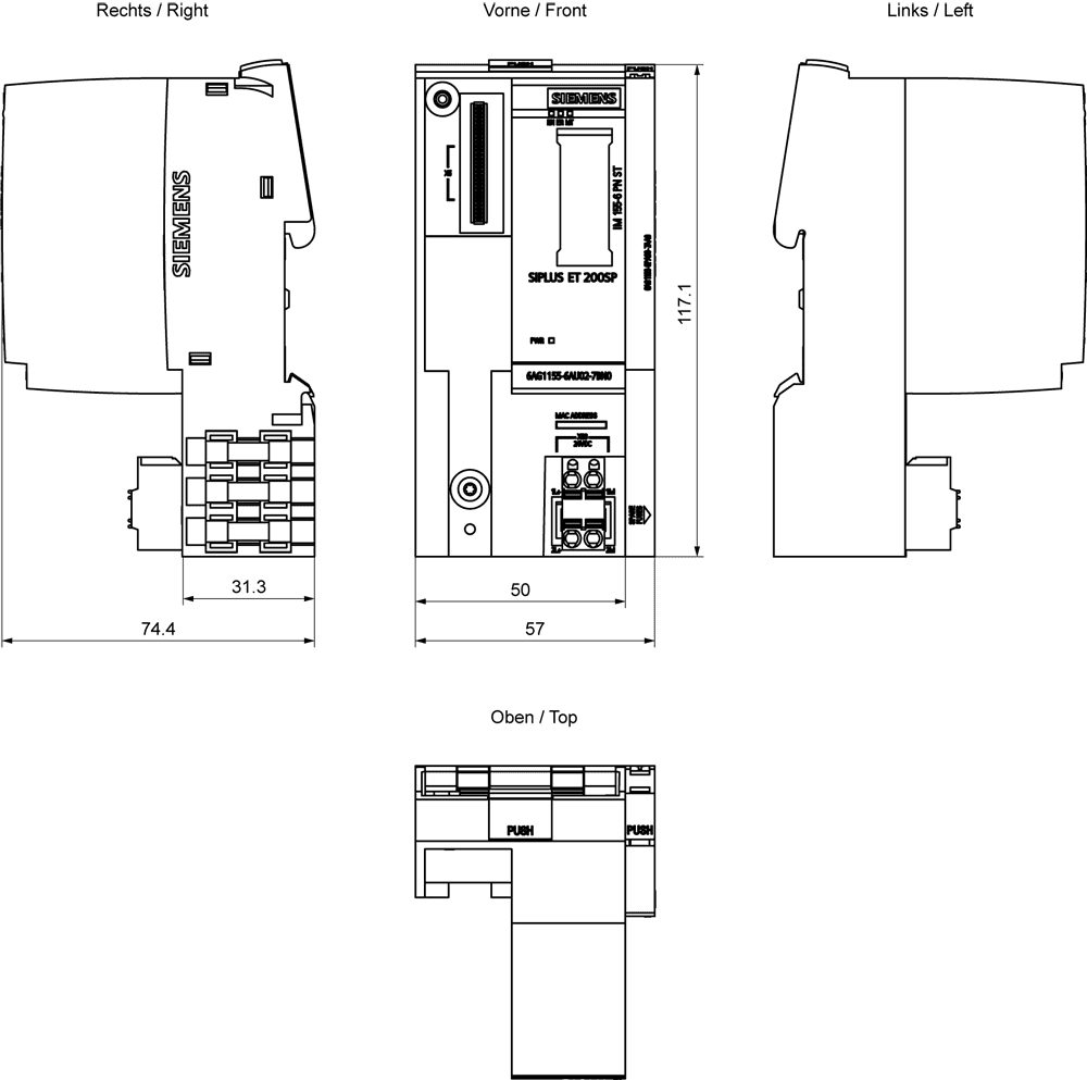 SIPLUS ET 200SP IM155-6PN ST based on 6ES7155-6AU02-0BN0 with conformal coating - Image 2