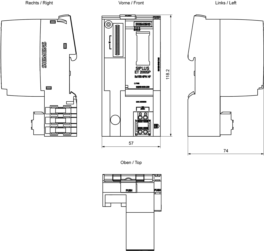 SIPLUS ET 200SP IM155-6PN HF based on 6ES7155-6AU01-0CN0 with conformal coating - Image 2