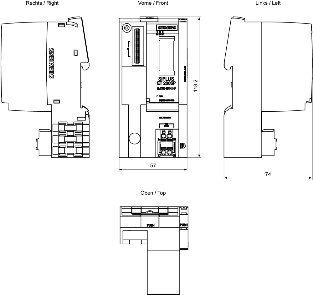 ***spare part*** SIPLUS ET 200SP IM155-6PN HF based on 6ES7155-6AU01-0CN0 with conformal coating - Image 2
