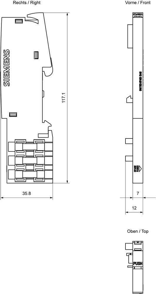 SIPLUS ET 200SP server/termination module based on 6ES7193-6PA00-0AA0 with conformal coating - Image 2