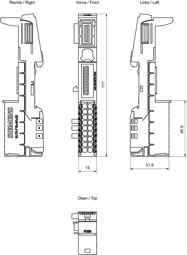 SIPLUS ET 200SP BU15-P16+A0+2B based on 6ES7193-6BP00-0BA0 with conformal coating - Image 2