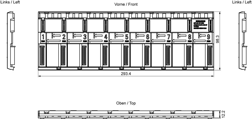 SIPLUS S7-1500 act. backplane 8 slot based on 6ES7590-0BH00-0AA0 with conformal coating - Image 2