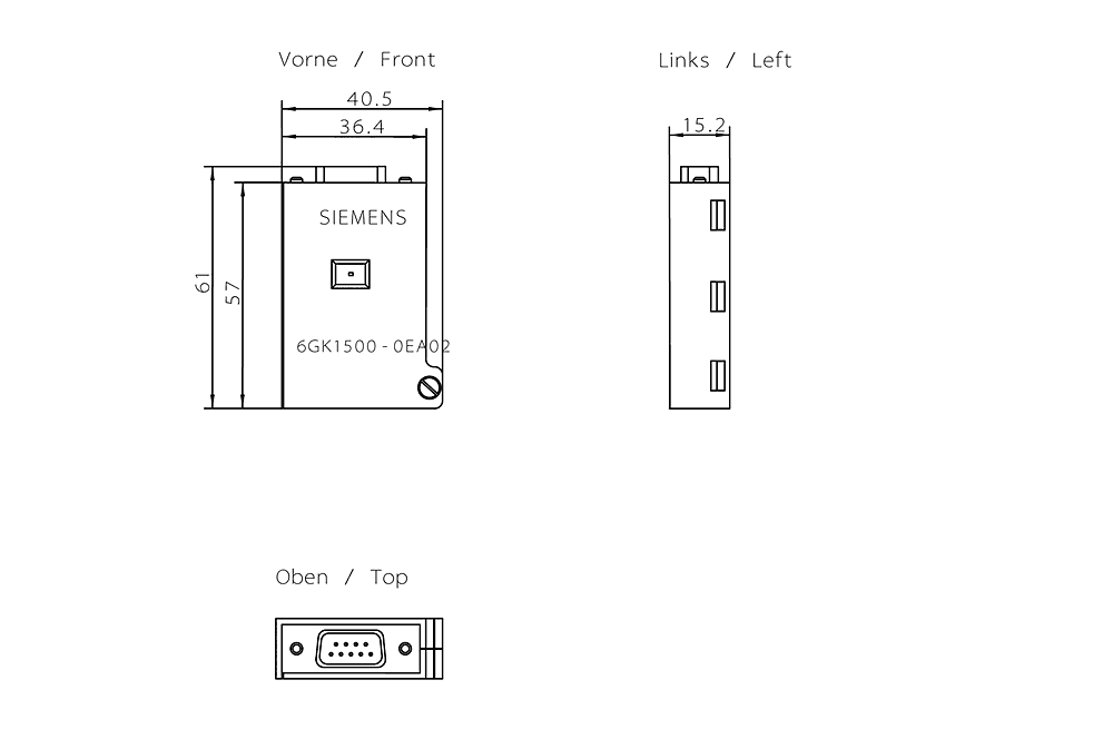 PROFIBUS bus connector with axial cable outlet for Industry PC - Image 2