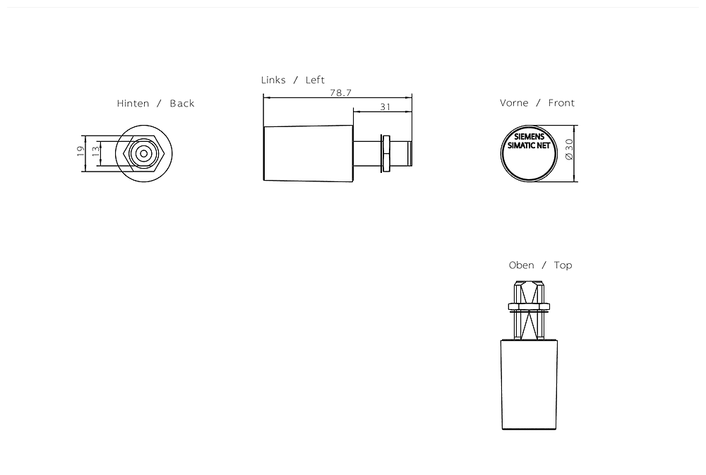 ANT793-4MN IWLAN antenna for RCoax systems; Lambda/4 with omnidirectional Characteristic - Image 2