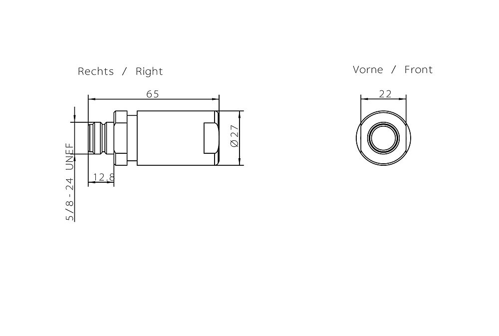 RCoax N-Connect female N-connector 2.4 and 5 GHz Can be assembled in the field; Connection piece of RCoax Cable for connection of further components. - Image 2
