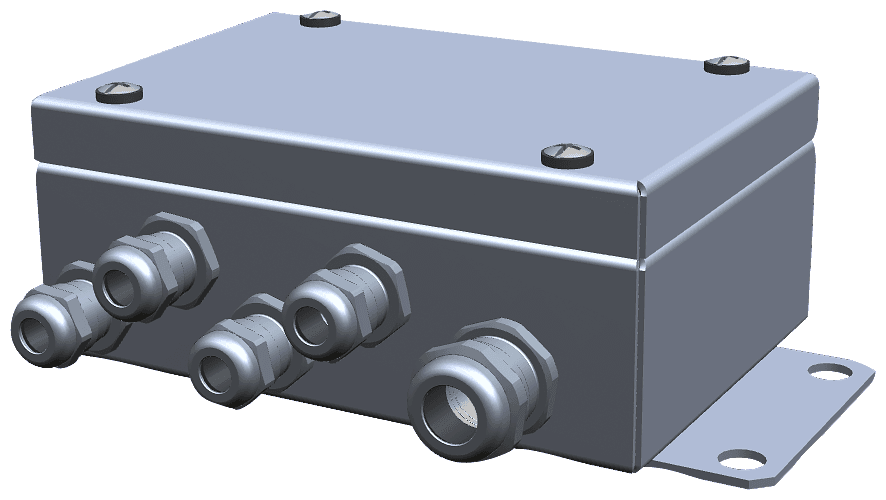 Junction box SIWAREX JB; stainless steel housing to connect in parallel up to 4 load cells in 4-wire or 6-wire system; degree of protection: IP66; dimensions: 150 x 100 x 61 mm - Image 2