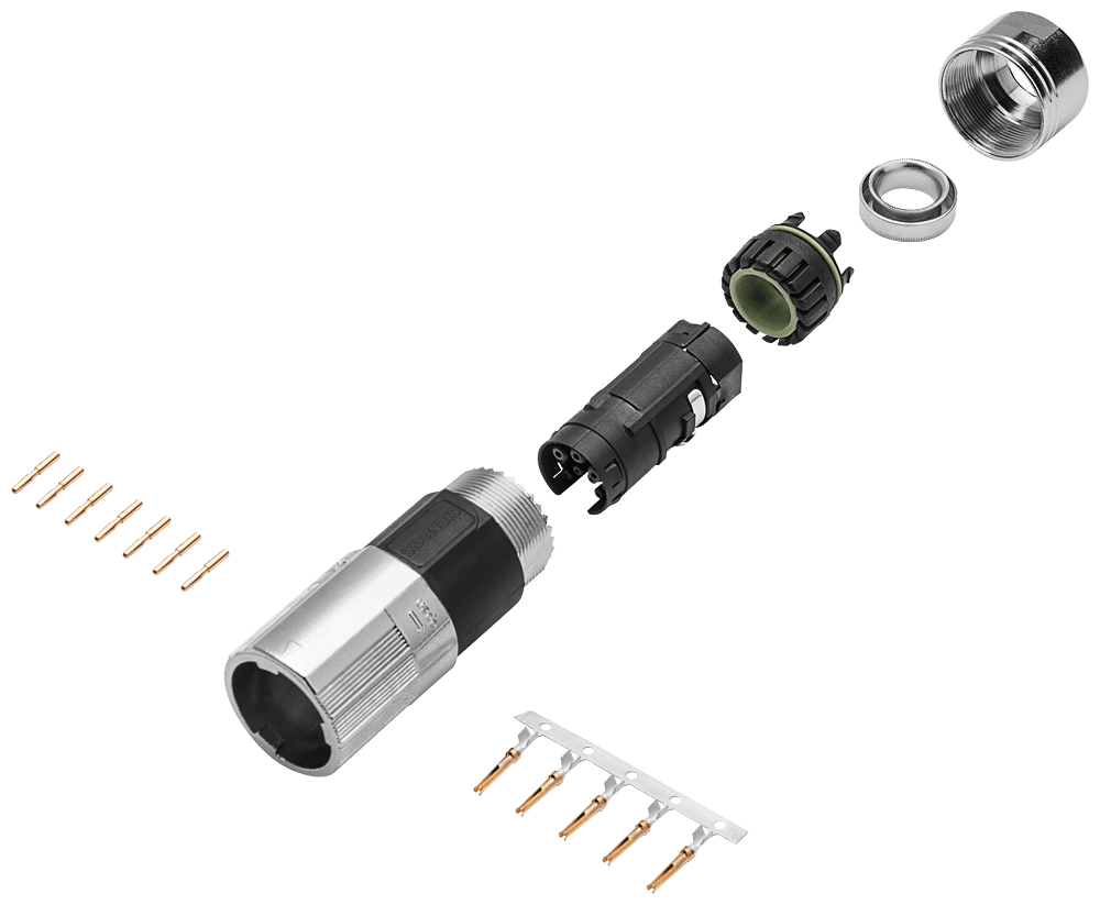 power and signal connector M17 for S210 a. 1FK2 by Siemens