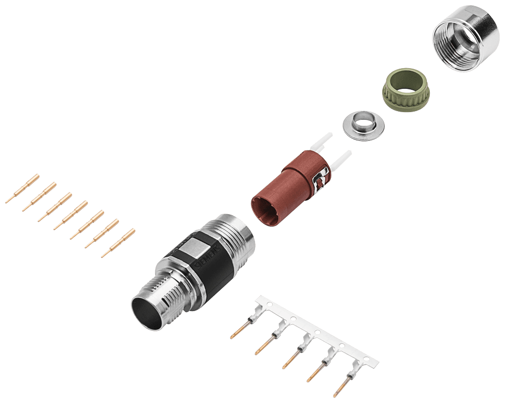 power and signal connector M12 for S210 a. 1FK2 by Siemens