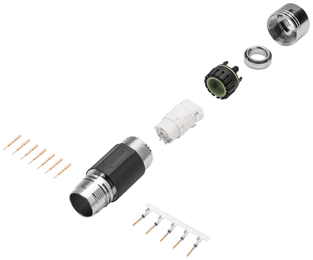 power and signal connector M17 for S210 a. 1FK2 by Siemens
