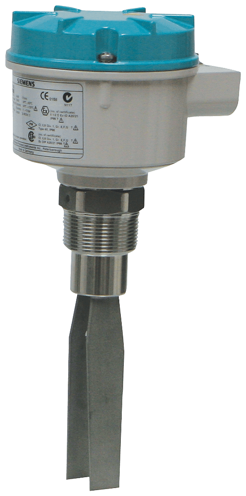 SITRANS LVS100 Vibrating fork point level switch: level and material detection for dry bulk solids. Extension options to 4 m (13.12 ft). by Siemens