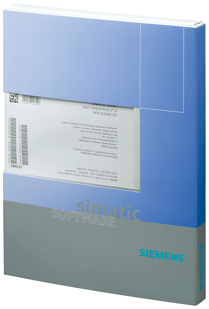 Pat-Genius; Object detection license for MV500 and MV400 code reading devices; single license by Siemens