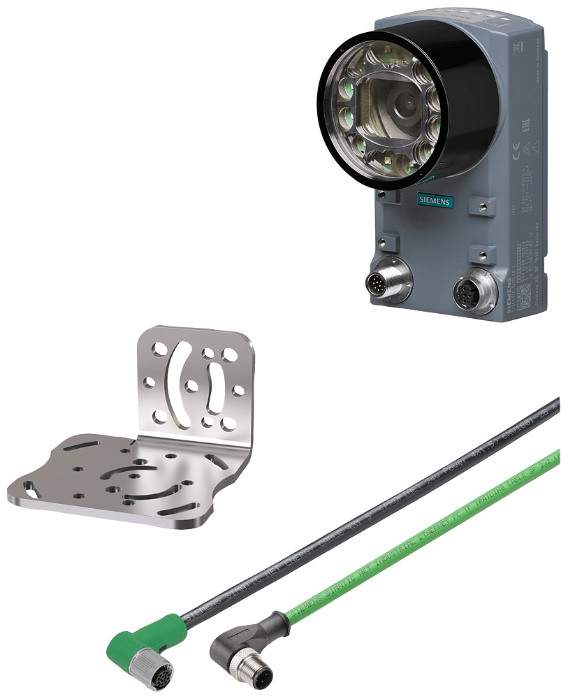 starter package MV530 S COMPLETE included in the package; SIMATIC MV530 S complete reader resolution 800 x 600 pixels; operating range[mm]: 30..250; installed are: lens with green filter; built-in ring lamp green multi; protective barrel; Ethernet cable Ethernet cable 2x2 M12/RJ45 3 m by Siemens