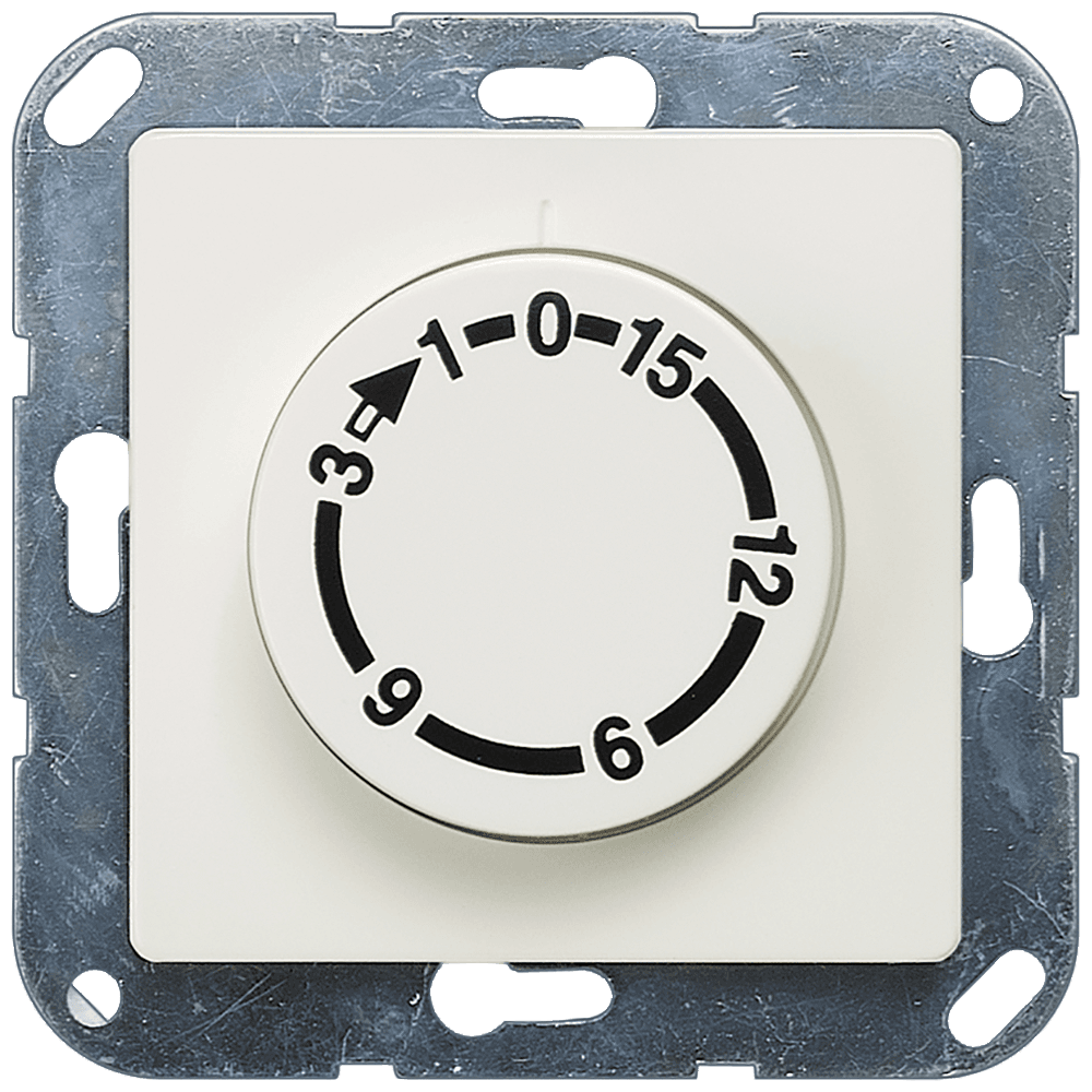 DELTA i-system Time switch runtime 15min 250 V 16 A 2-pole can be switched off for screw mounting titanium white by Siemens