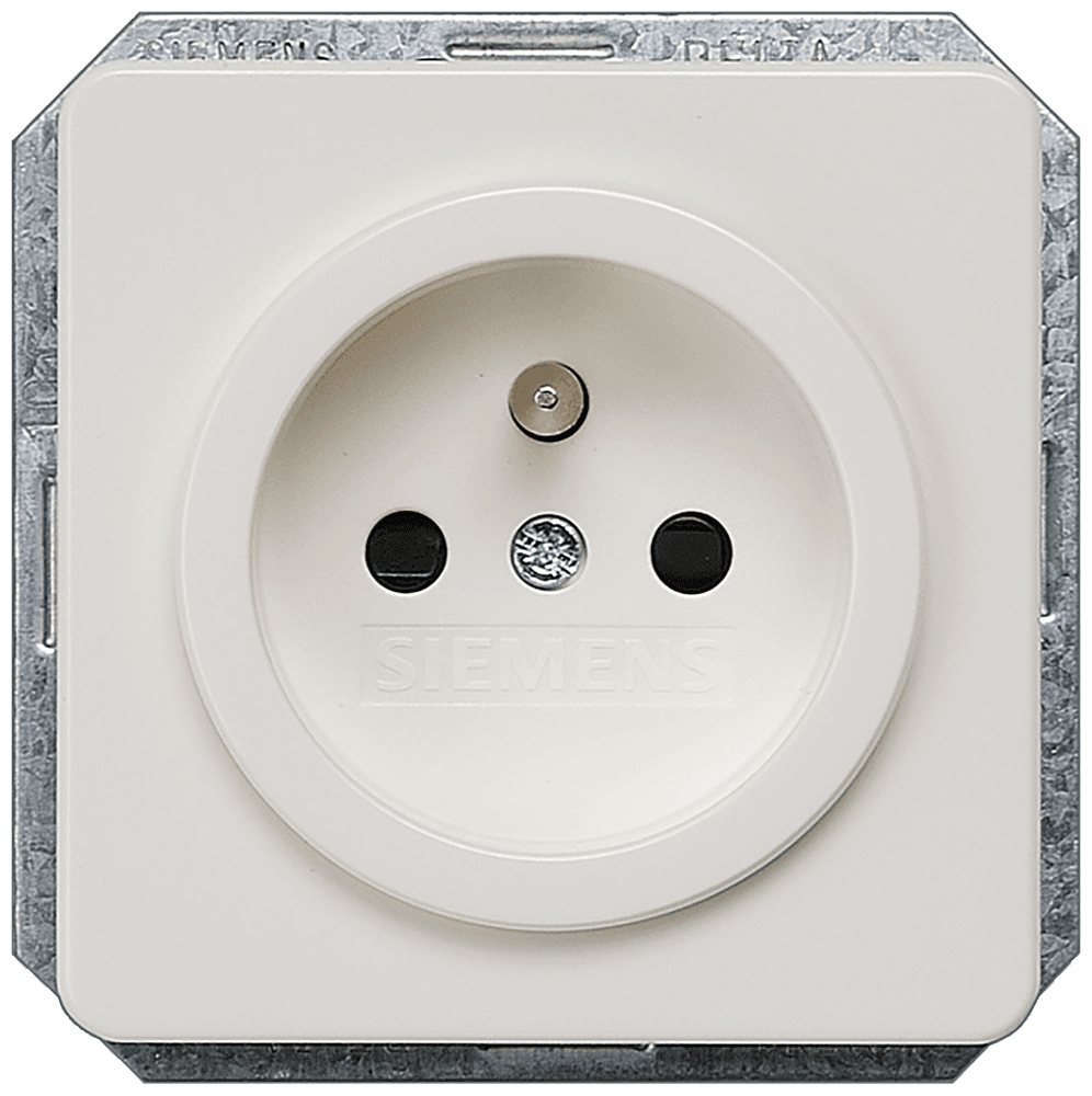 DELTA i-system SCHUKO titanium white with grounding pin by Siemens