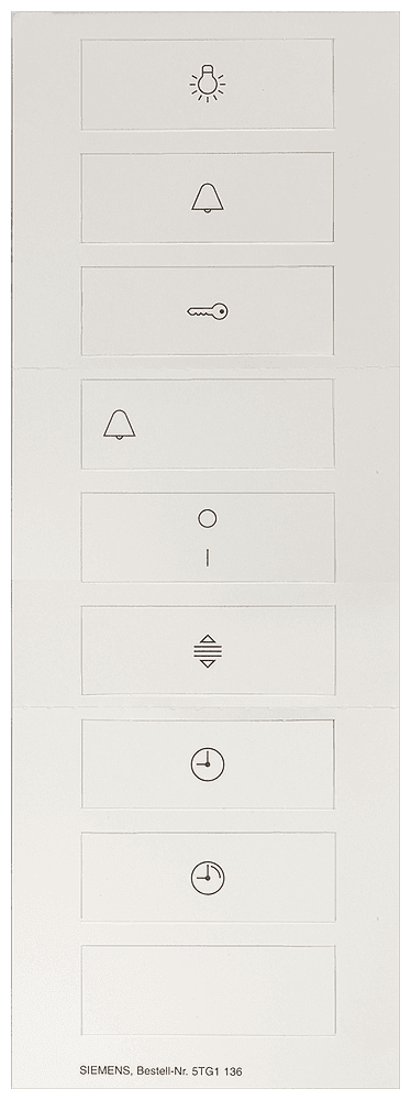 DELTA i-system pictogram sheet for rocker switch OFF by Siemens