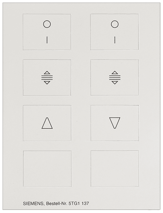DELTA i-system pictogram sheet for rocker switch series by Siemens
