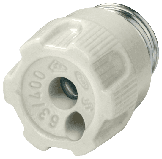 NEOZED screw cap Porcelain size D01 16 A with inspection hole by Siemens