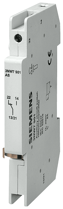 auxiliary switch 1 CO for cylindrical fuse base size 14x 51 mm for displaying the switching state of fuses with striker indicator by Siemens