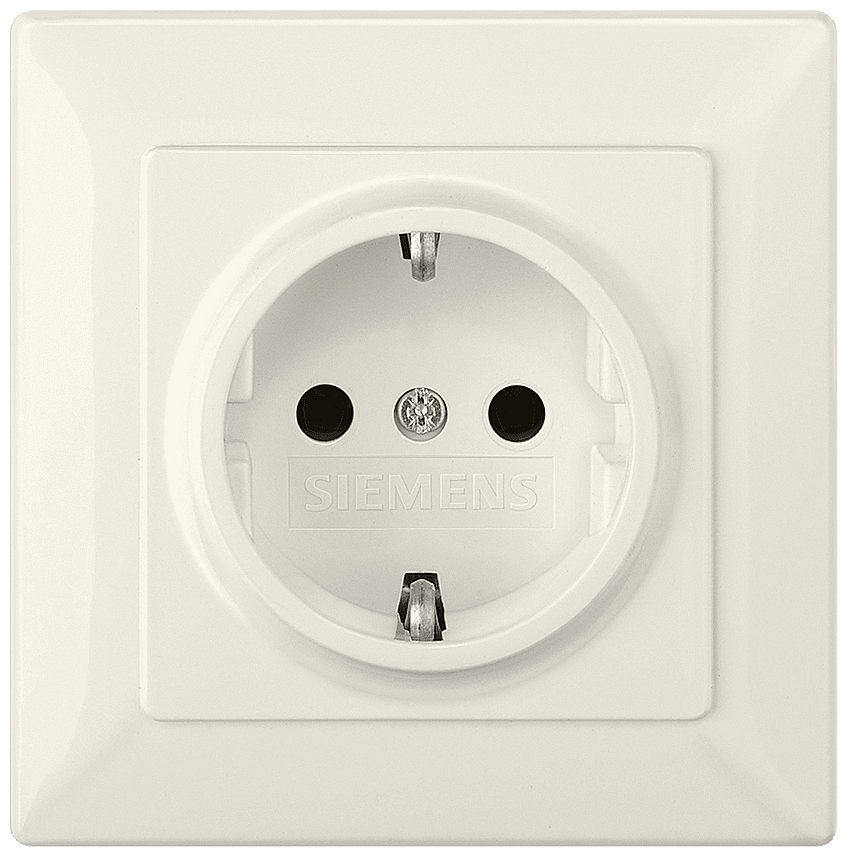 DELTA line Cover plate with increased touch protection Solid plate 80 mm x 80 mm titanium white by Siemens