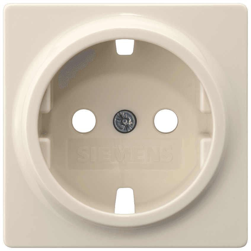 DELTA i-system electrical white cover plate 55 x 55 mm for SCHUKO socket outlet by Siemens