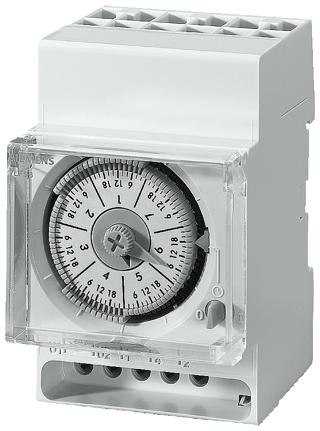 Quartz time switch Day 1 change-over contact 230V/50-60Hz 3 MW by Siemens