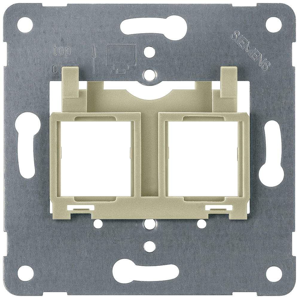 Support plate beige insert for accommodating up to 2 modular jack connectors Screw mounting PEHA design. MJ11 by Siemens