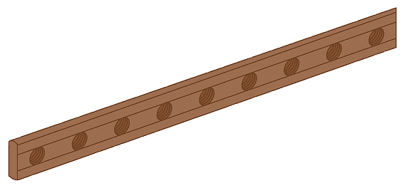 ALPHA 630 Universal Copper bar L=1300 mm 15x 5 mm by Siemens