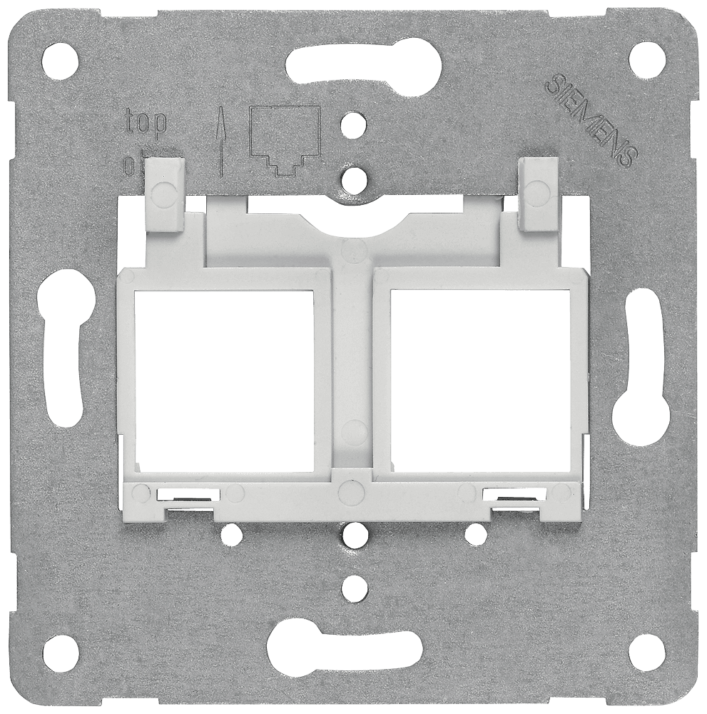 Support plate gray insert for accommodating up to 2 modular jack connectors LEXCOM JACKS Screw mounting by Siemens