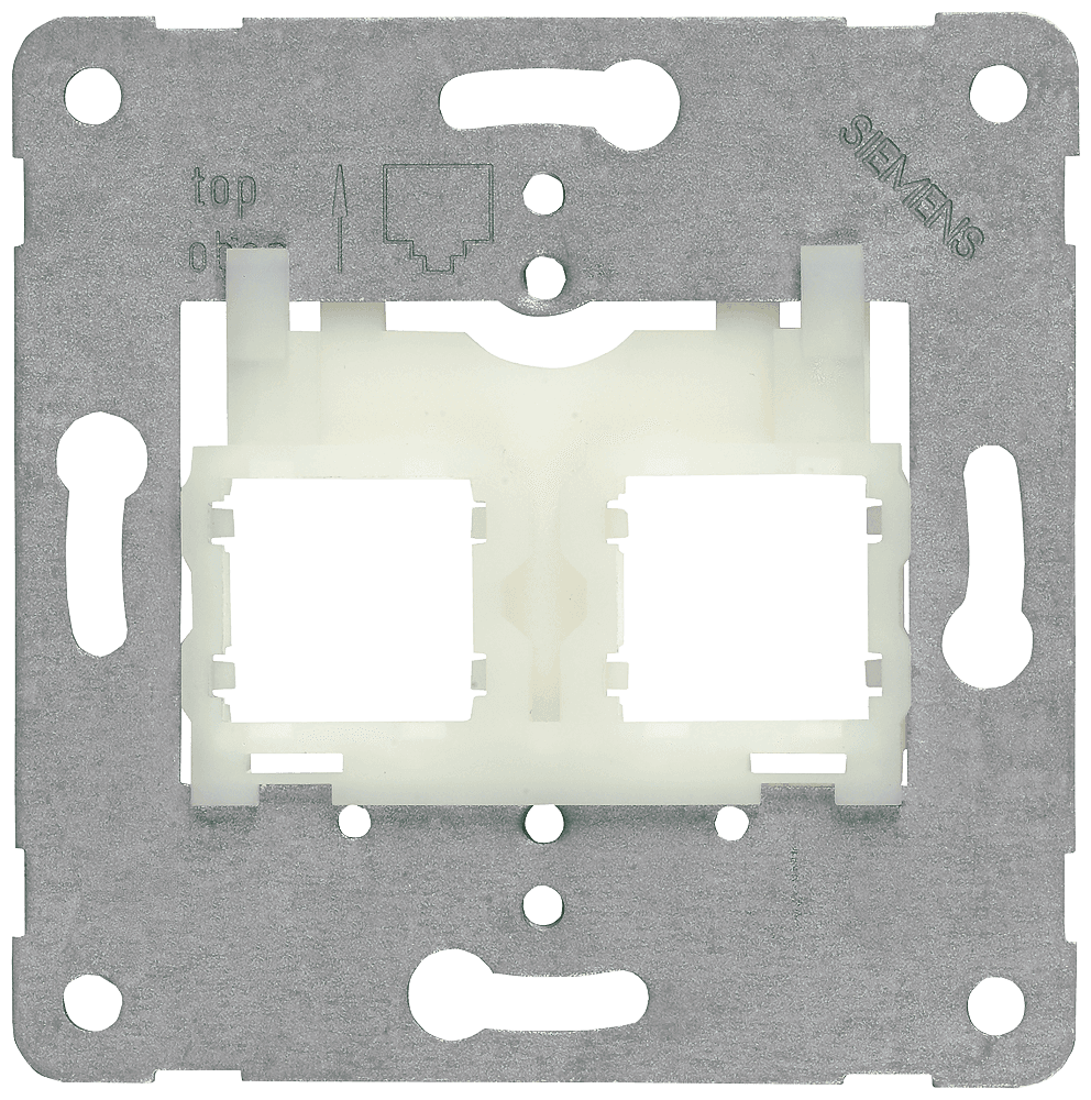 Support plate transparent insert for accommodating up to 2 modular jack connectors AMP 216811-1 Screw mounting by Siemens