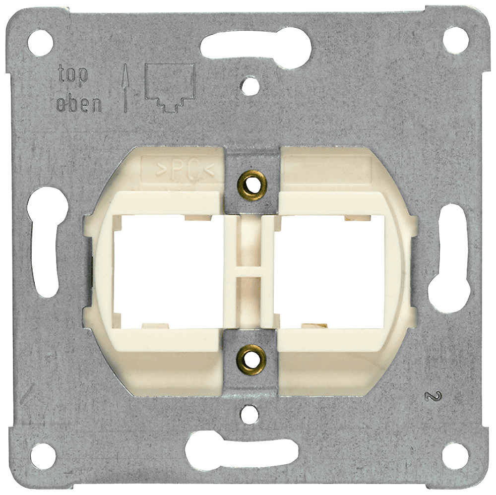 Support plate white insert for accommodating up to 2 modular jack connectors NORDIX CDT Screw mounting by Siemens