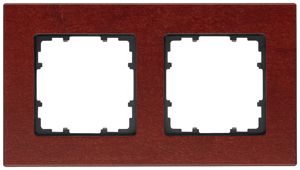 DELTA miro Frame 2-fold Authentic material wood Wood type maple red Dimensions 161x 90 mm by Siemens