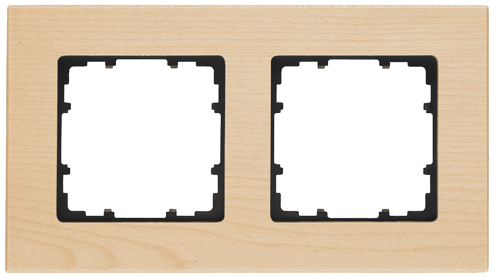 DELTA miro Frame 2-fold Authentic material maple Wood type wenge Dimensions 161x 90 mm by Siemens