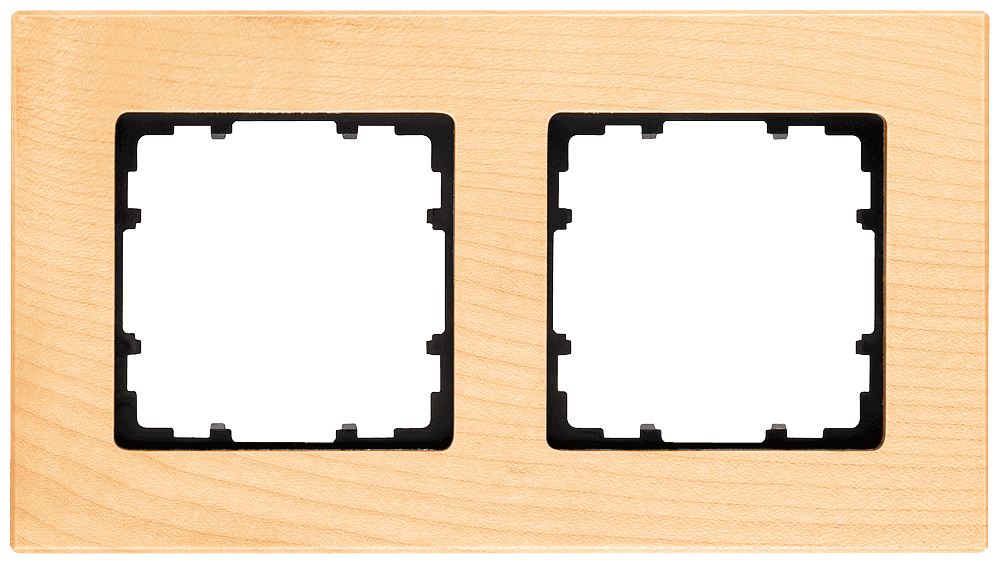 DELTA miro Frame 2-fold Authentic material wood Wood type beech Dimensions 161x 90 mm by Siemens