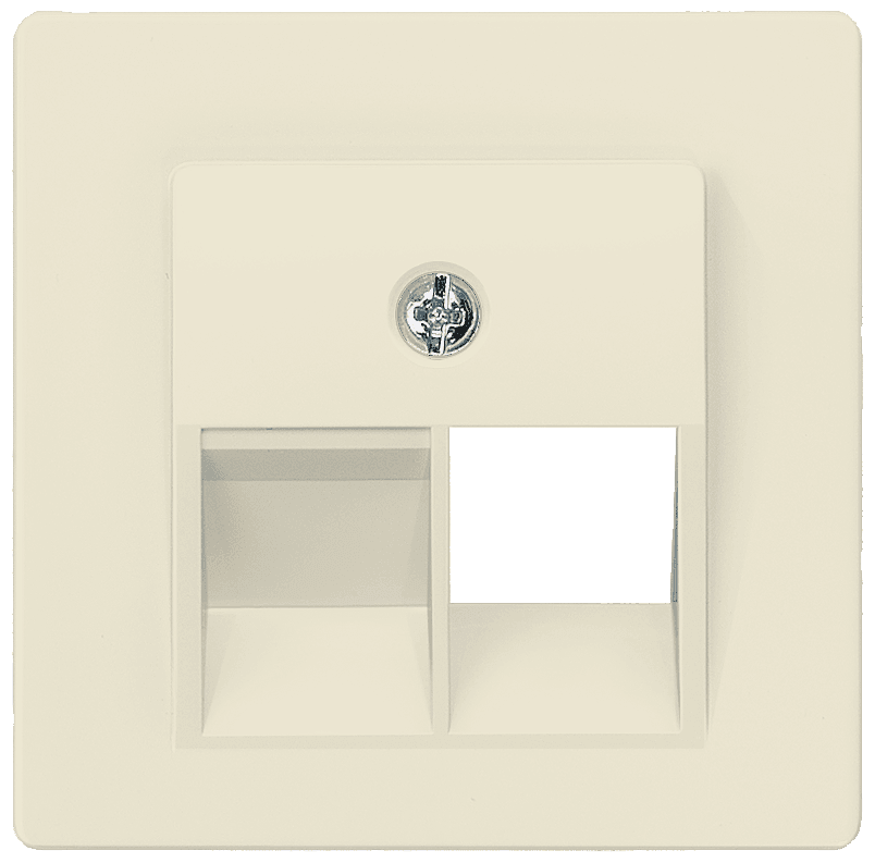 DELTA i-system electrical white Cover plate UAE connection socket suitable for Ackermann Cat. 3 1x 8-pole by Siemens