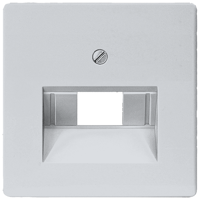 DELTA i-system aluminum-metallic Cover plate UAE connection socket suitable for Rutenbeck Cat. 3+5/ BTR Cat. 6 by Siemens