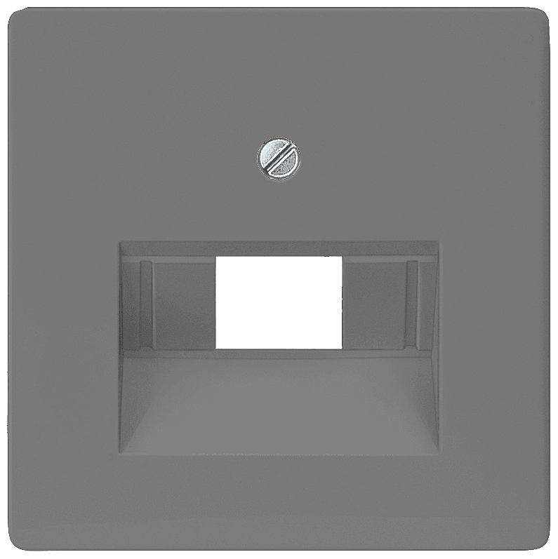 DELTA i-system carbon metallic Cover plate UAE connection socket suitable for Rutenbeck Cat. 3+5/ BTR Cat. 6 by Siemens