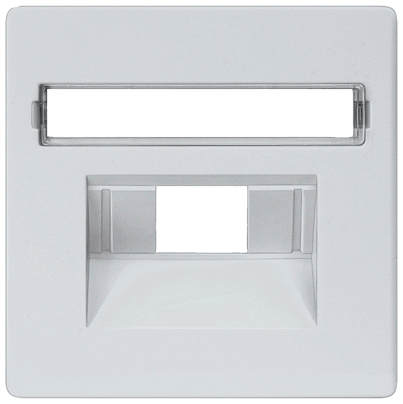 DELTA i-system aluminum-metallic Cover plate UAE connection socket suitable for Rutenbeck Cat. 3+5/ BTR Cat. 6 by Siemens