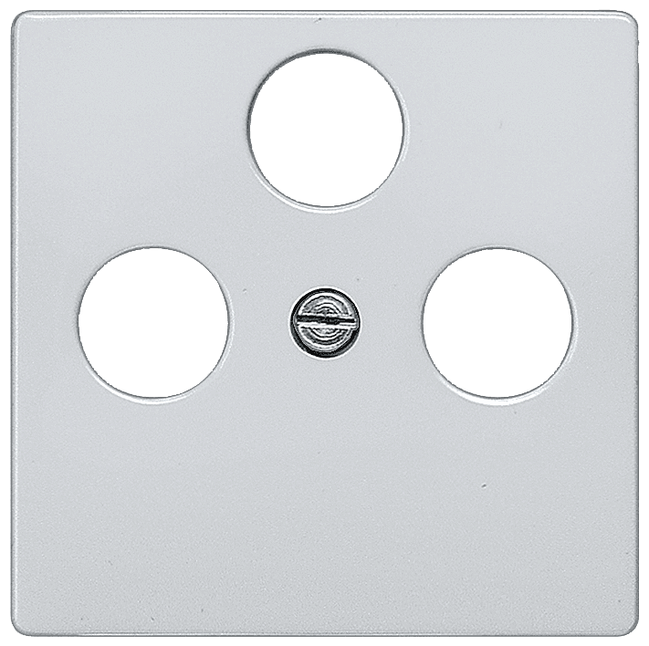 DELTA i-system Cover plate TV/RF/SAT 3-hole aluminum-metallic by Siemens