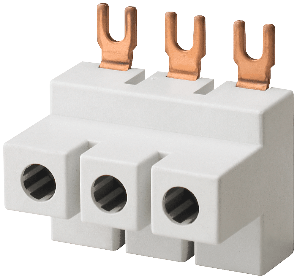 Connection terminal 3-pole modular width 15 mm 25 mm2 fork design by Siemens