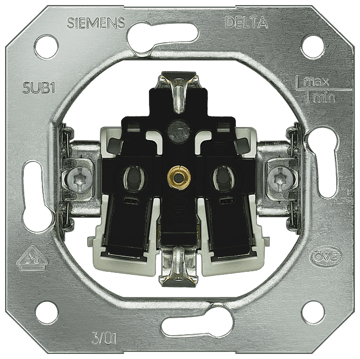 DELTA SCHUKO socket outlet insert 10/16A 250V With screwless connection terminals 2.5 mm2 finely stranded without claws by Siemens