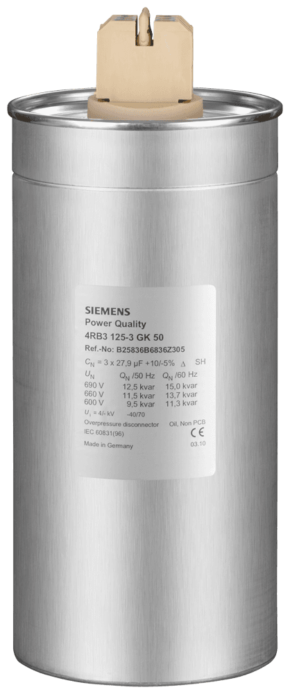 Power capacitor PHICAP MKP 400 V 0.7 kVAr by Siemens