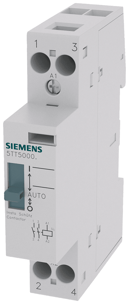 insta contactor 0/1-automatic with 2 NO contacts for 230 V AC by Siemens