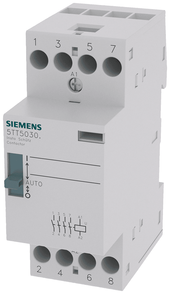 insta contactor 0/1-automatic with 4 NO contact for 230 V AC by Siemens
