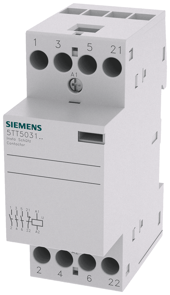 insta contactor with 3 NO contacts and 1 NC contact for 230 V AC by Siemens
