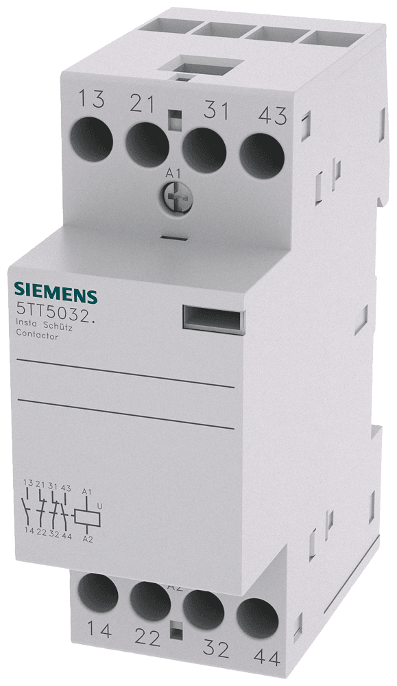 insta contactor with 2 NO and 2 NC contact for 230 V AC by Siemens