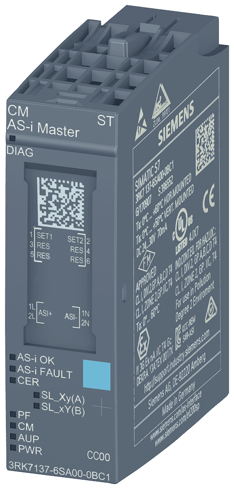 SIMATIC ET 200SP communications module CM AS-i Master ST according to AS-Interface specification V3.0 by Siemens
