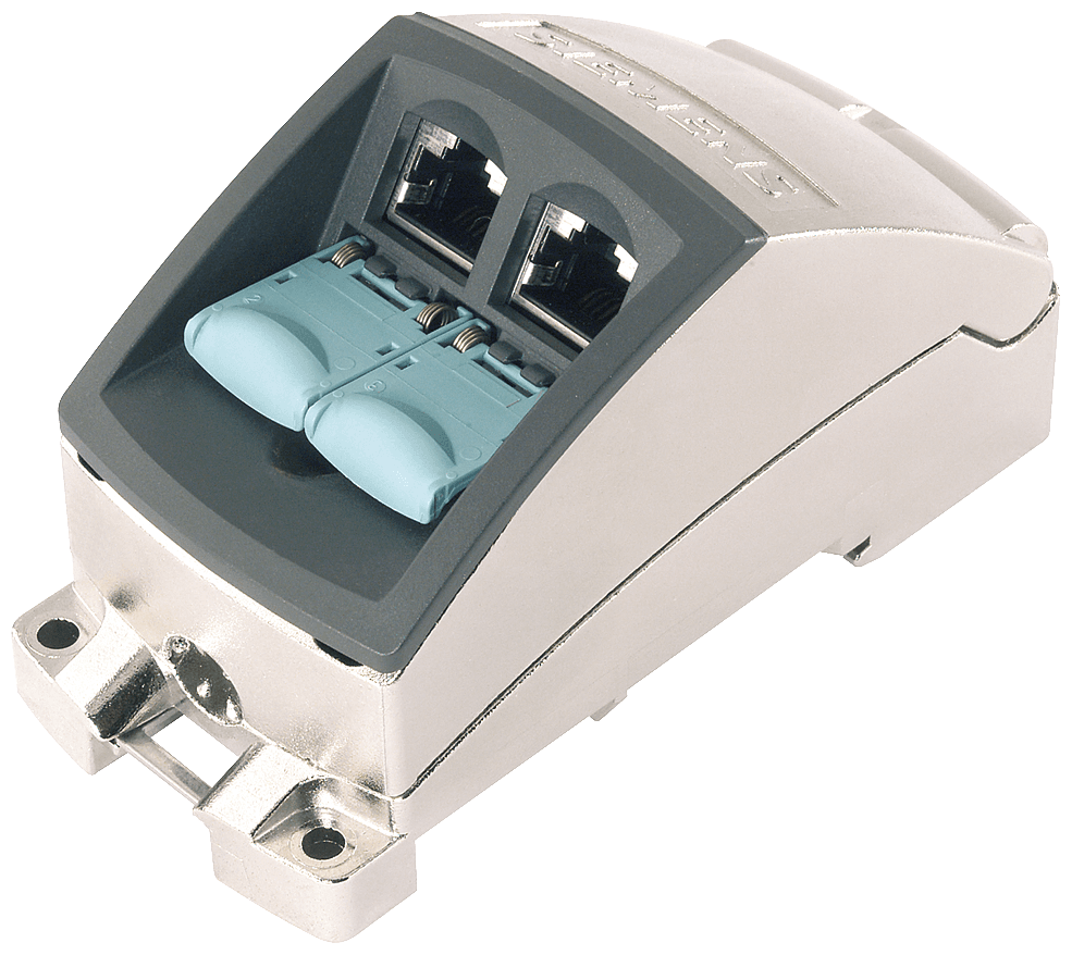 IE FC RJ45 modular outlet Base module with insert 2FE Interchangeable insert for 2 x 100 Mbit/s interface. by Siemens