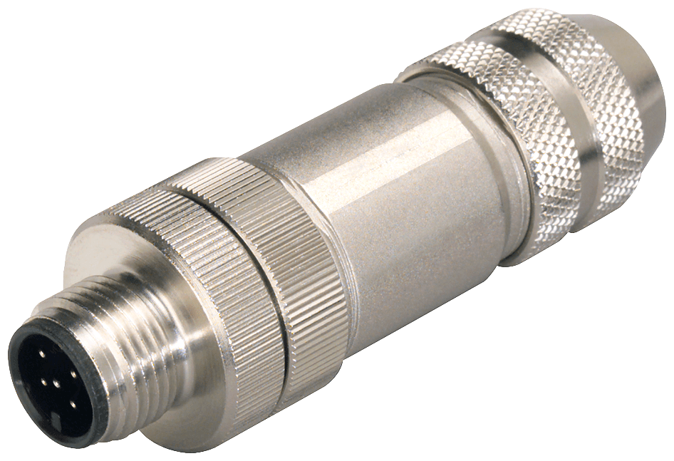 M12 connection plug for ET 200 with axial cable outlet for assembly in the field by Siemens