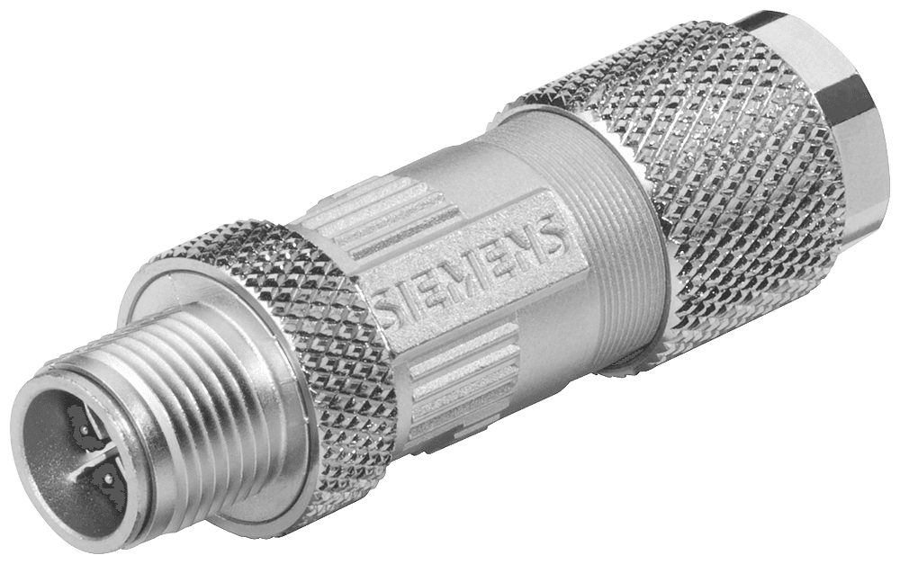 Industrial Ethernet FastConnect M12 plug PRO 4x 2 M12 plug-in connector with Rugged metal enclosure and FC connection method by Siemens